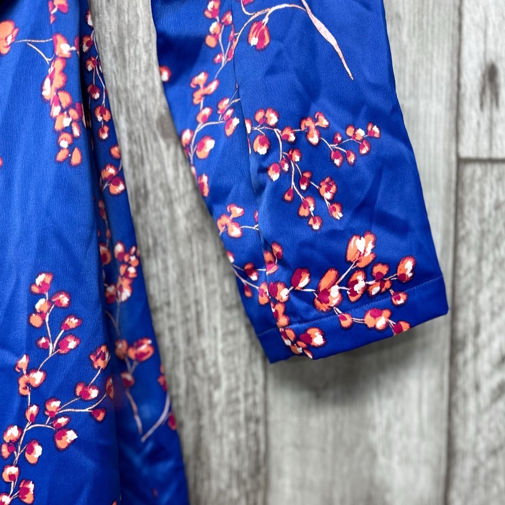 J Jason Wu Woven Printed Floral Trench Coat [AA106] - Picture 9 of 13